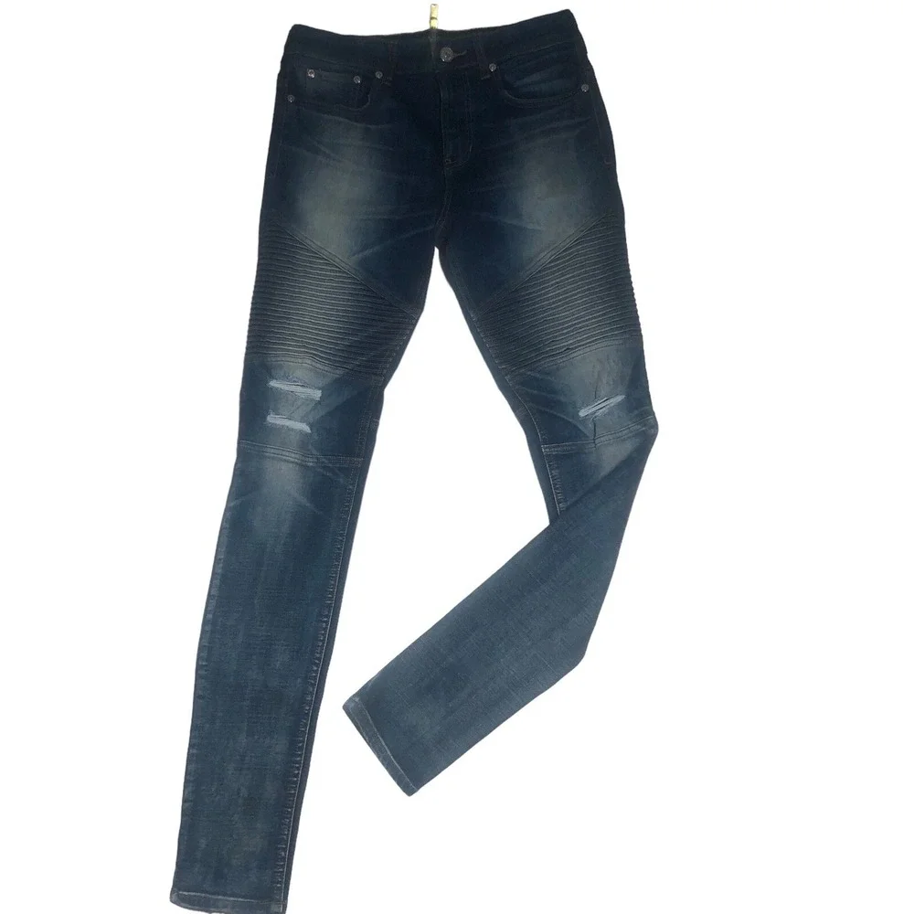 PacSun Jeans Mens Size 30/32 Eco Comfort Stretch Distressed Stacked Skinny New - Picture 9 of 13
